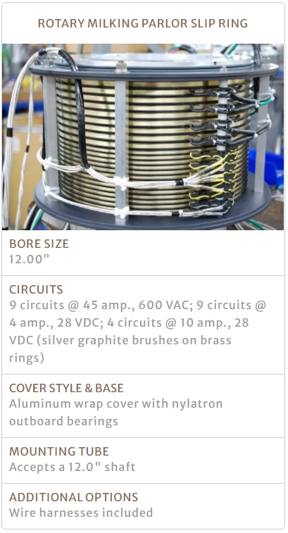 slip ring rotary dairy specs